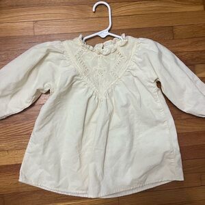 Zara Cream Kids dress with Lace Detail